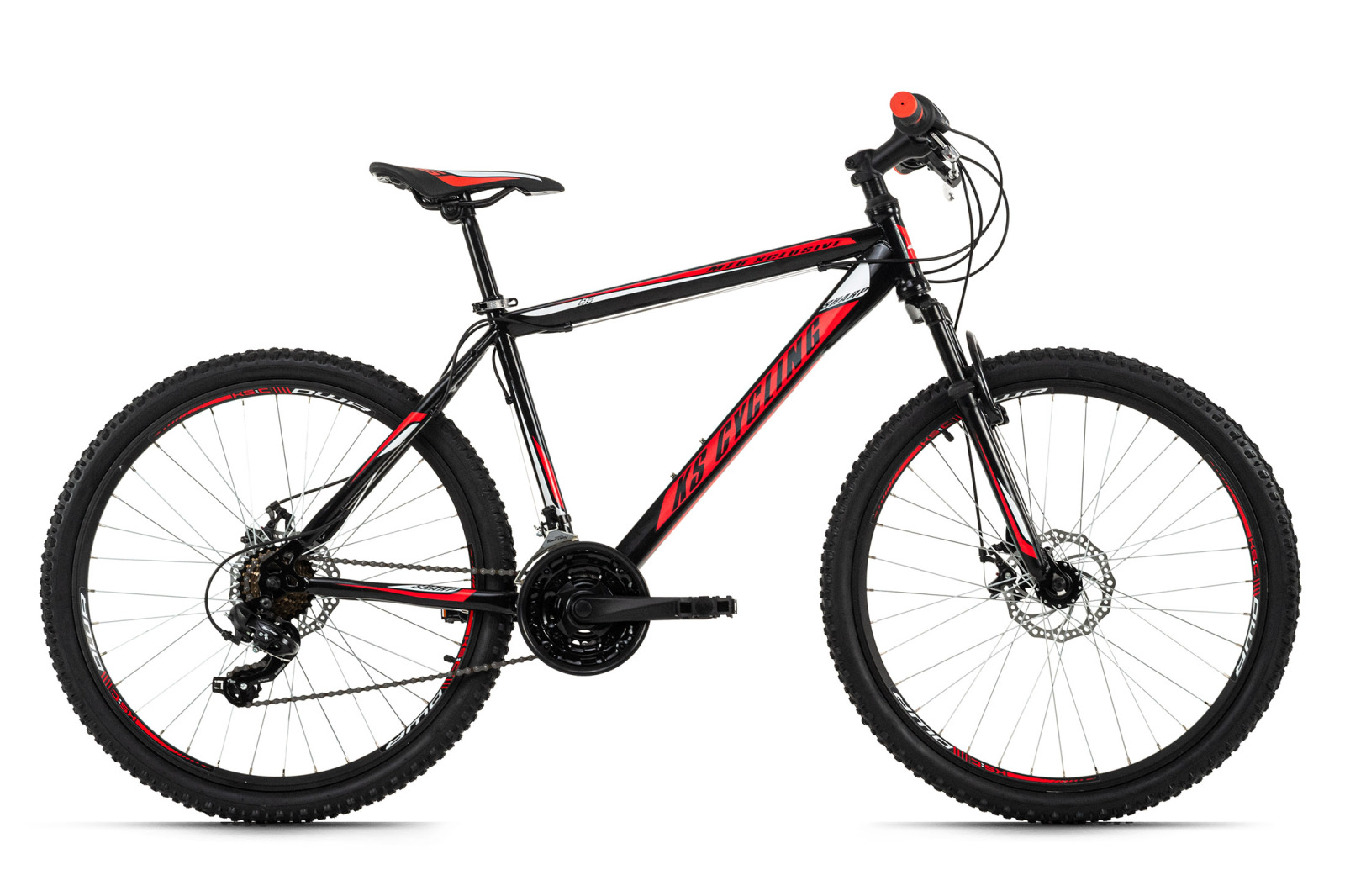KS Cycling Mountainbike HARDTAIL 26'' SHARP - schwarz-rot - 46 cm Rahmenhöhe