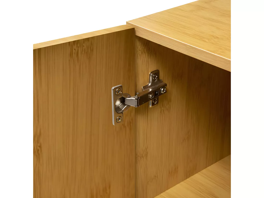 Meuble Étagère de salle de bain en Bois Porte Miroir modulable H 55 cm