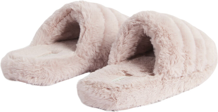 Ted Baker LOPSEY Faux Fur Mule Slipper Dusky pink