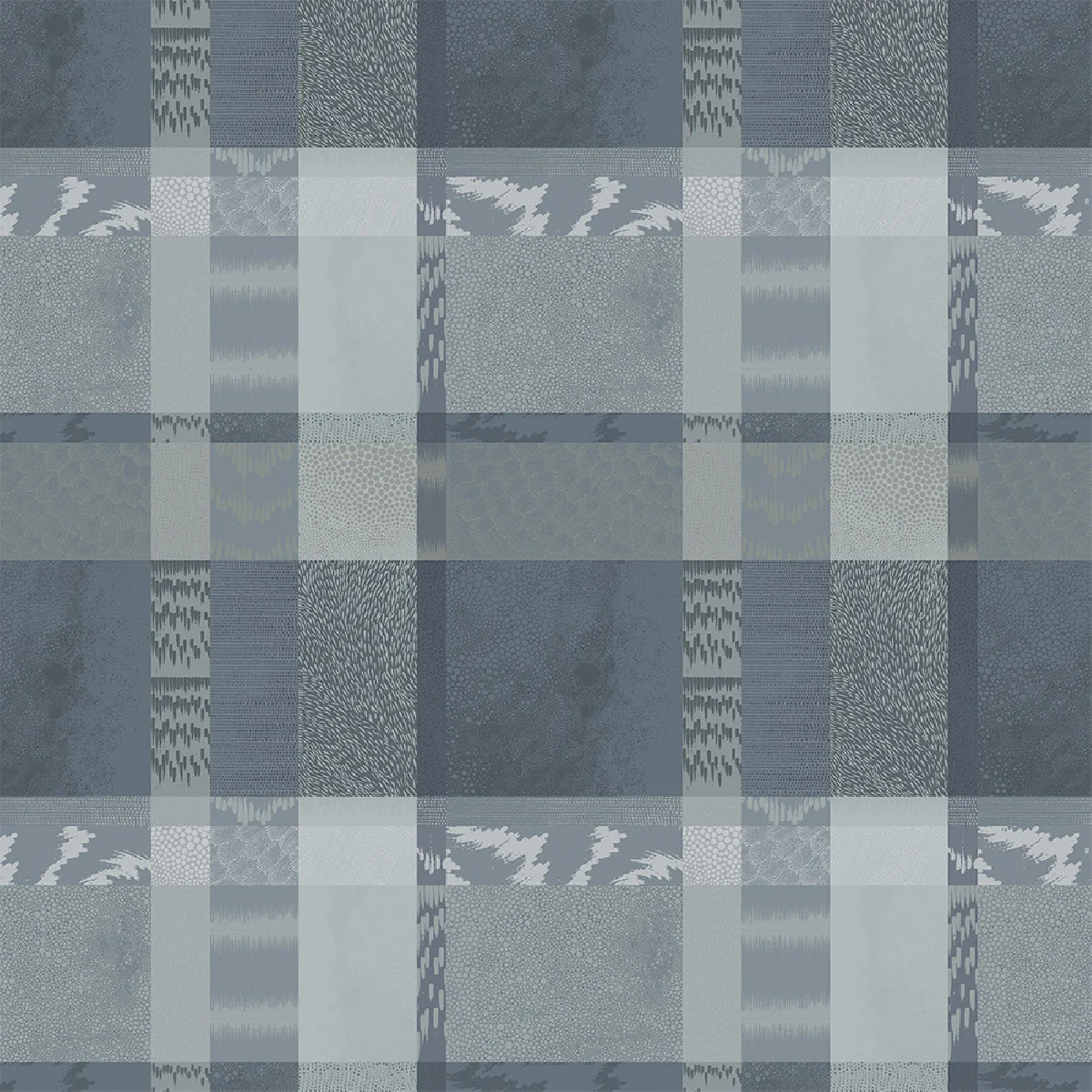 Nappe pur coton gris 89x89 Garnier Thiebaut