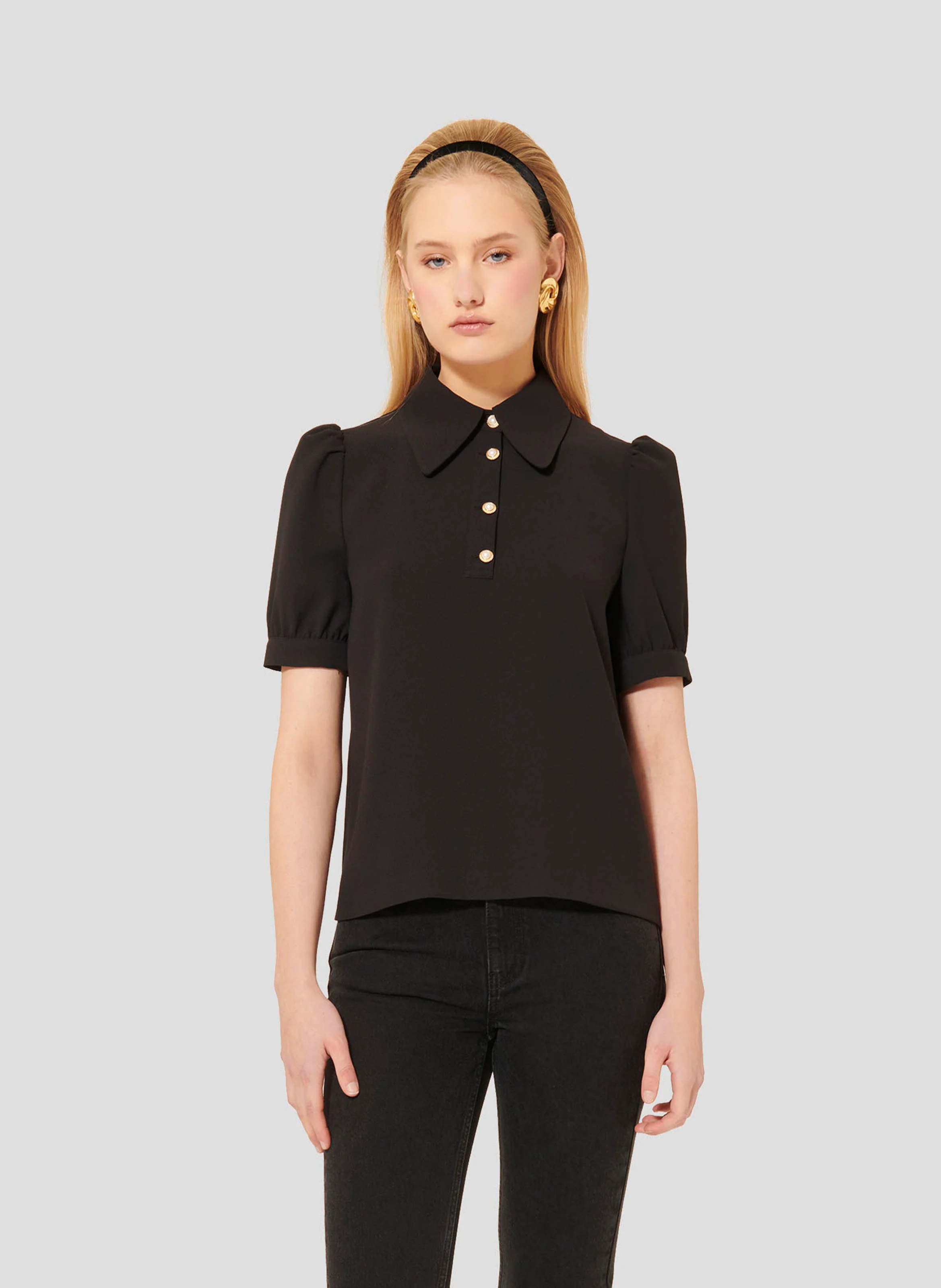 TONINO - Top col polo | Noir
