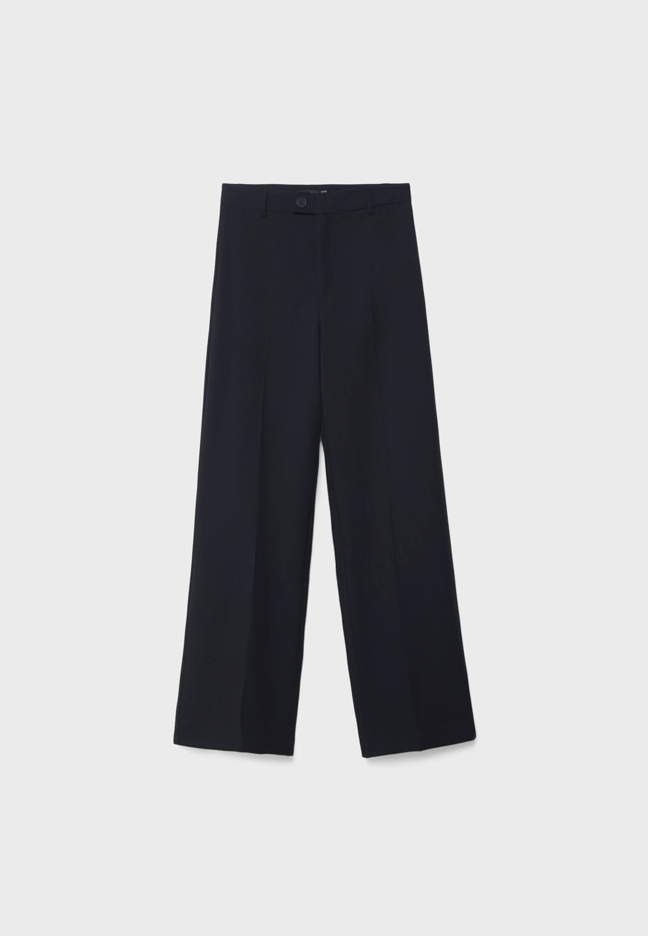 Calças elegantes de corte reto
