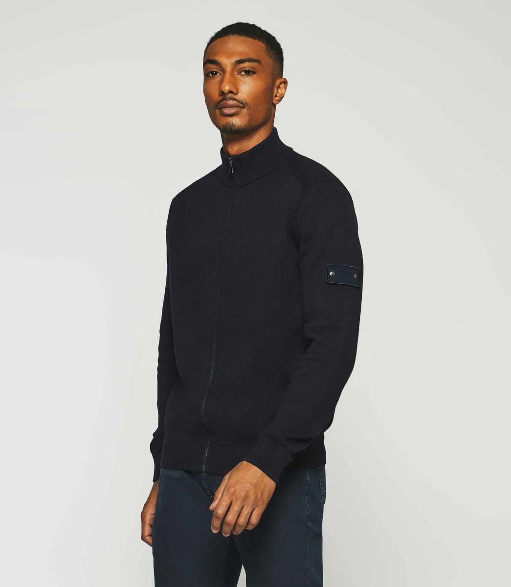 Gilet zippé col montant marine DAN
