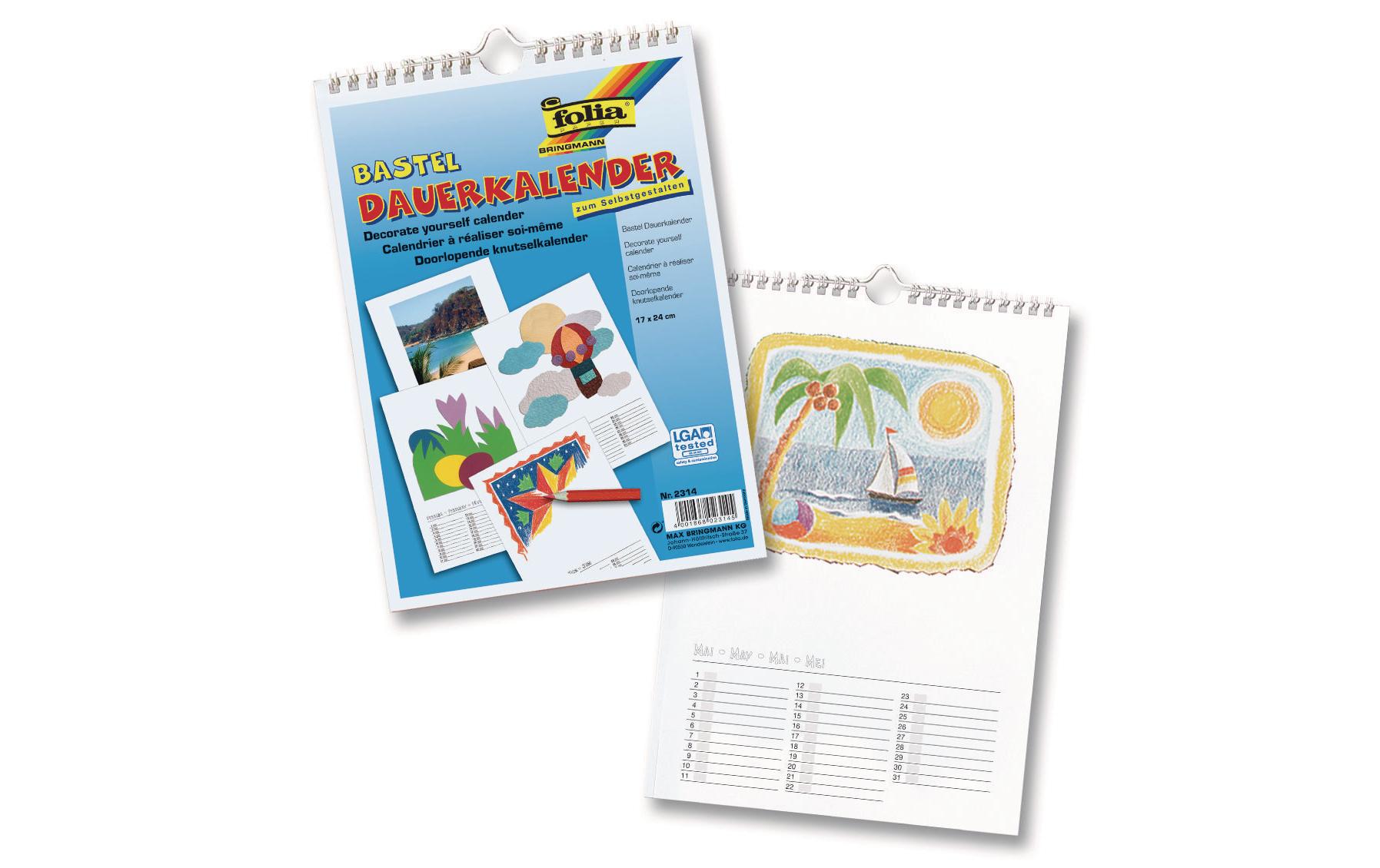 Dauerkalender 17 x 24 cm, WeissDauerkalender 1
