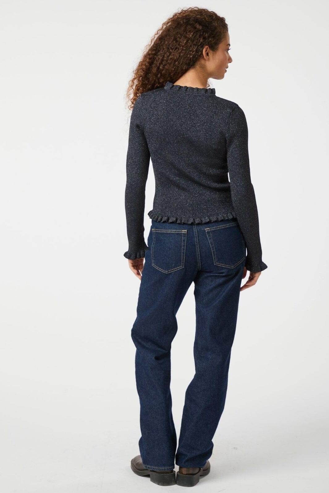 Neo Noir Eshra Knit Blouse 164433 midnight blue