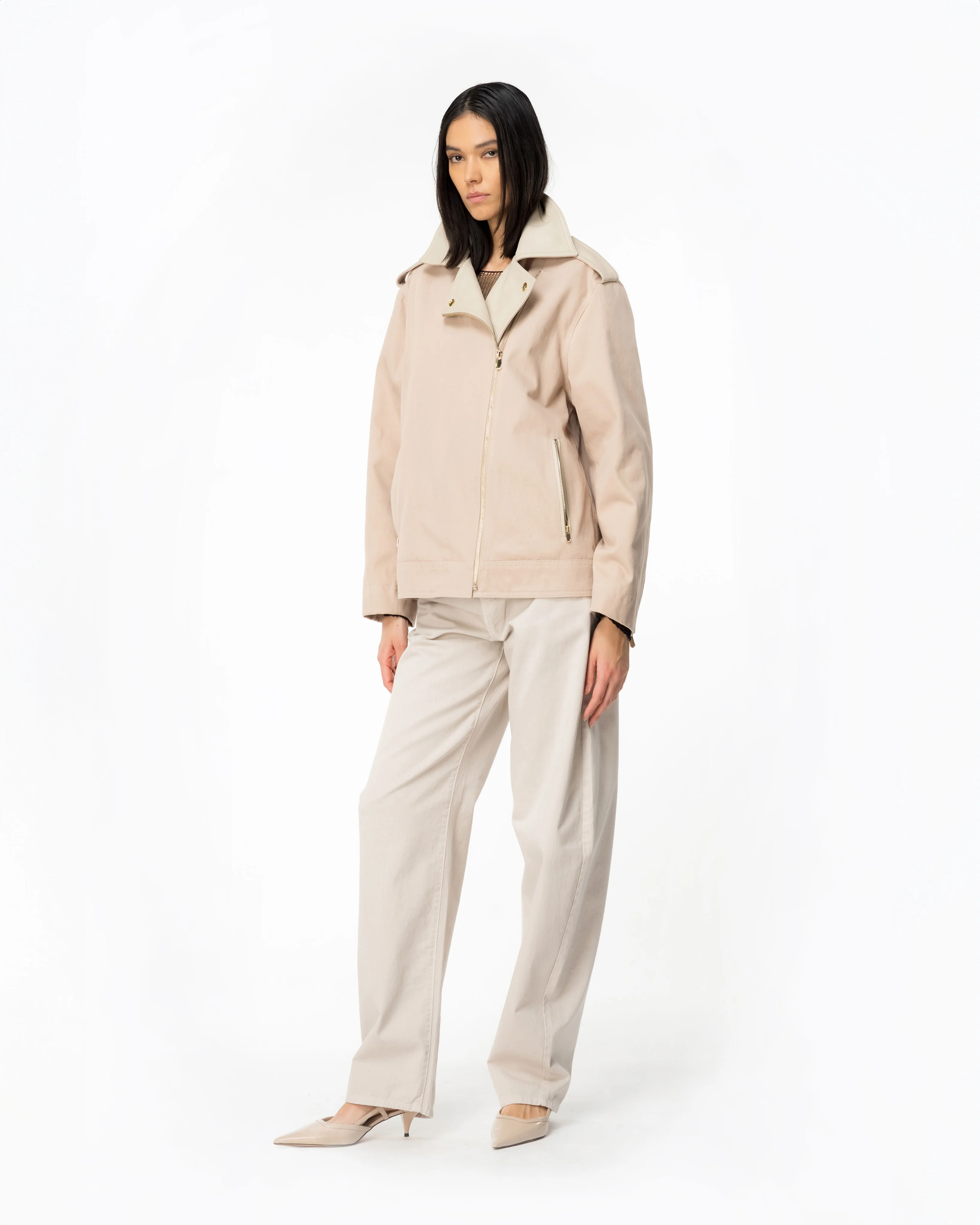 Blouson de motard | Beige