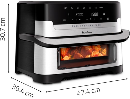 MOULINEX - Friteuse à air chaud EZ922DF0 Easy Fry Dual Flex