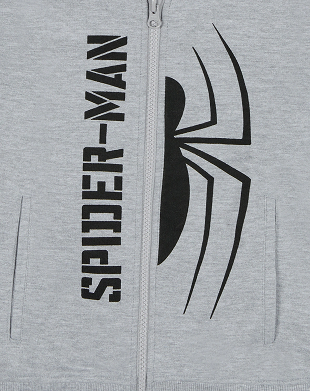 Kapuzen-Sweatjacke SPIDERMAN in grey melange