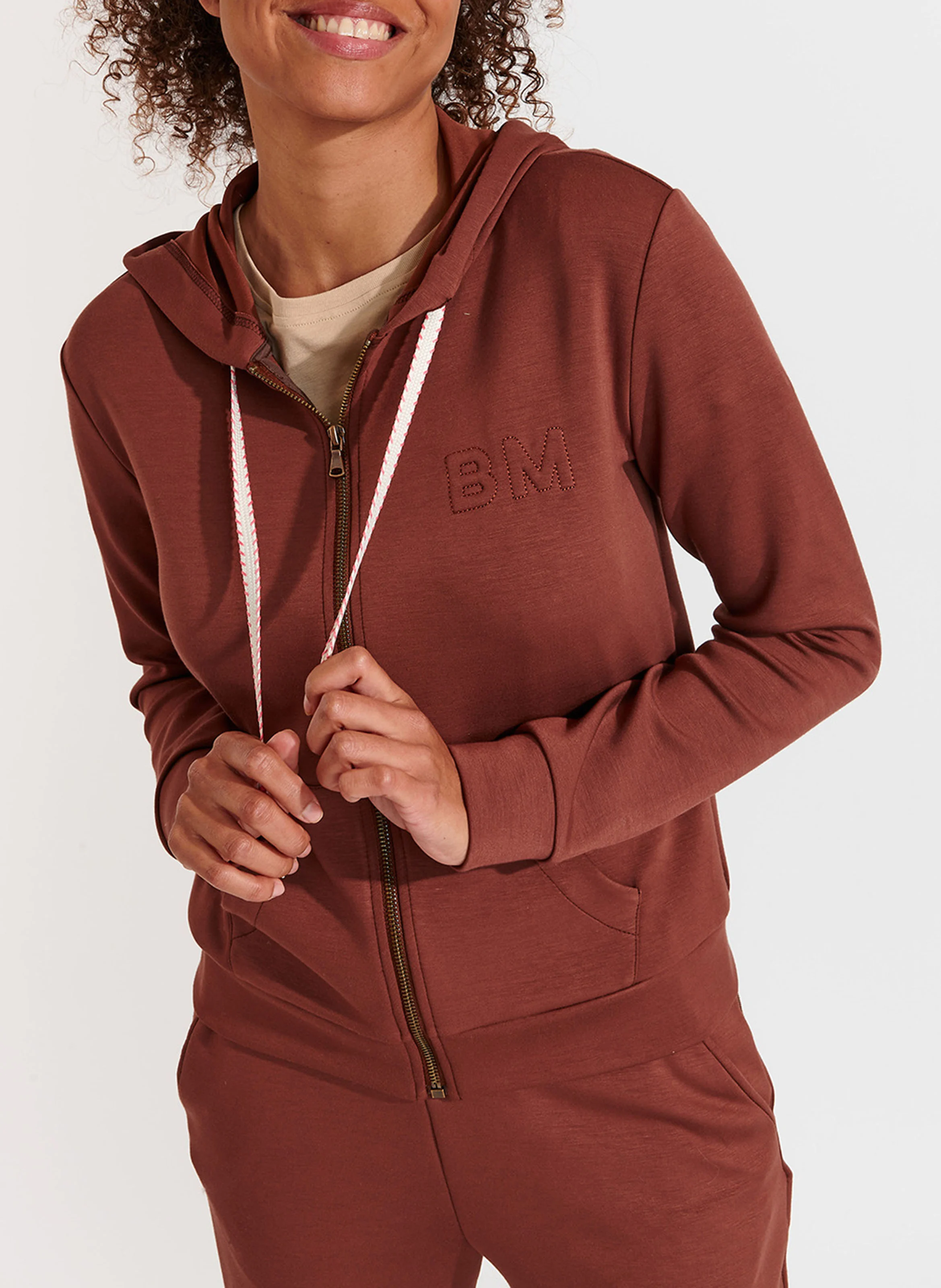 RESCO BAYJOY - Sweat zippé à capuche | Marron