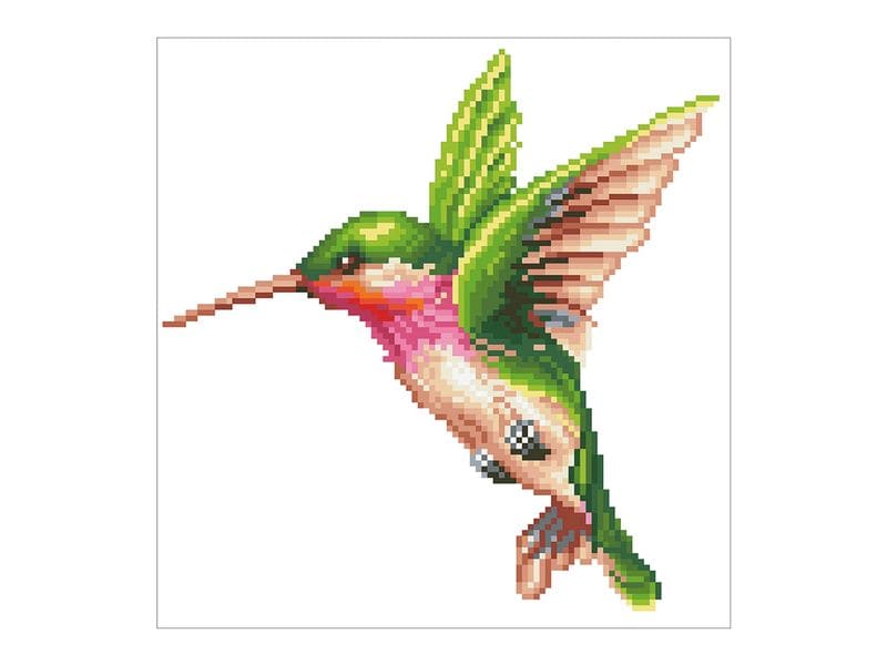 Diamond Dotz Bastelset Diamond Painting Kolibri DIY-Kunstwerk