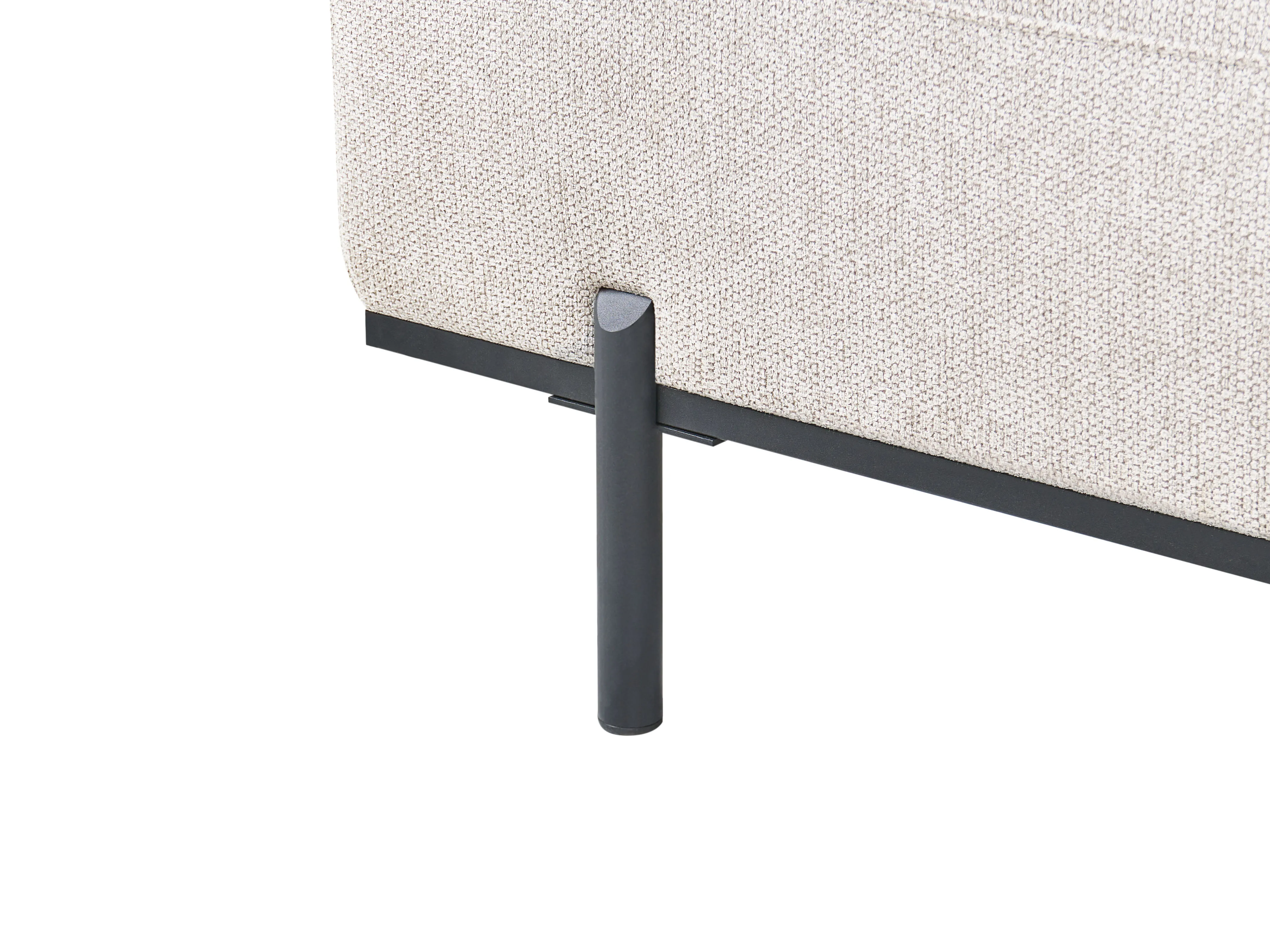 Chaise longue SAVASSE Kunstlinnen Lichtbeige