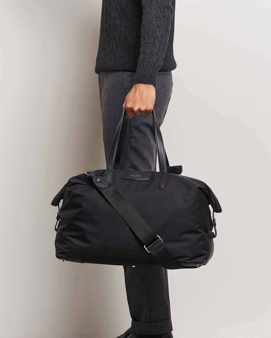 Smythson Canvas Norton Travel Bag Black