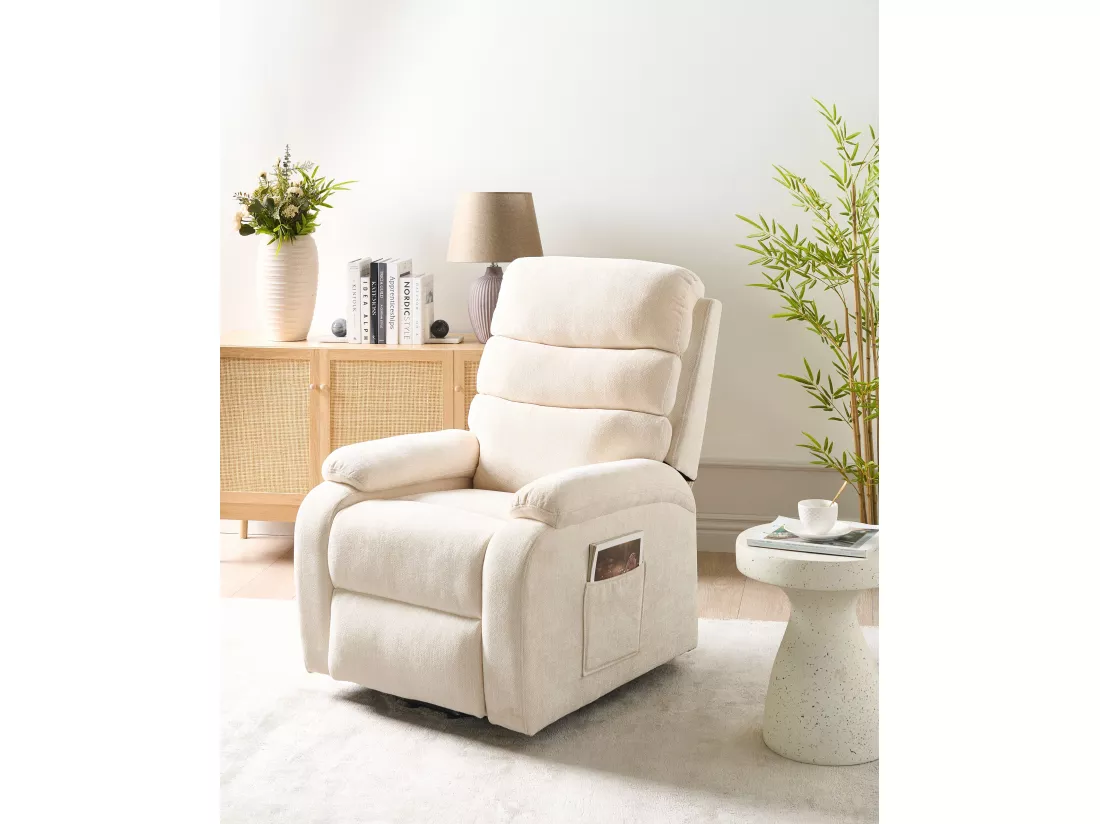 Fauteuil inclinable électrique RISE Tissu Beige clair