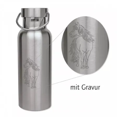 Lutz Mauder TapirElla Edelstahl Trinkflasche Pferde, 500 ml