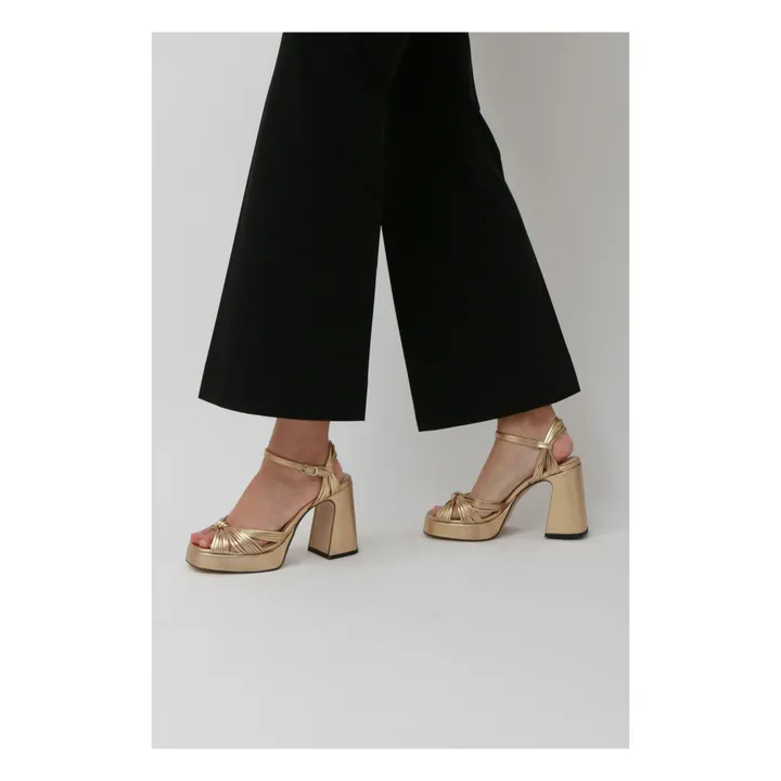 Souliers Martinez Sandales Springs | Doré