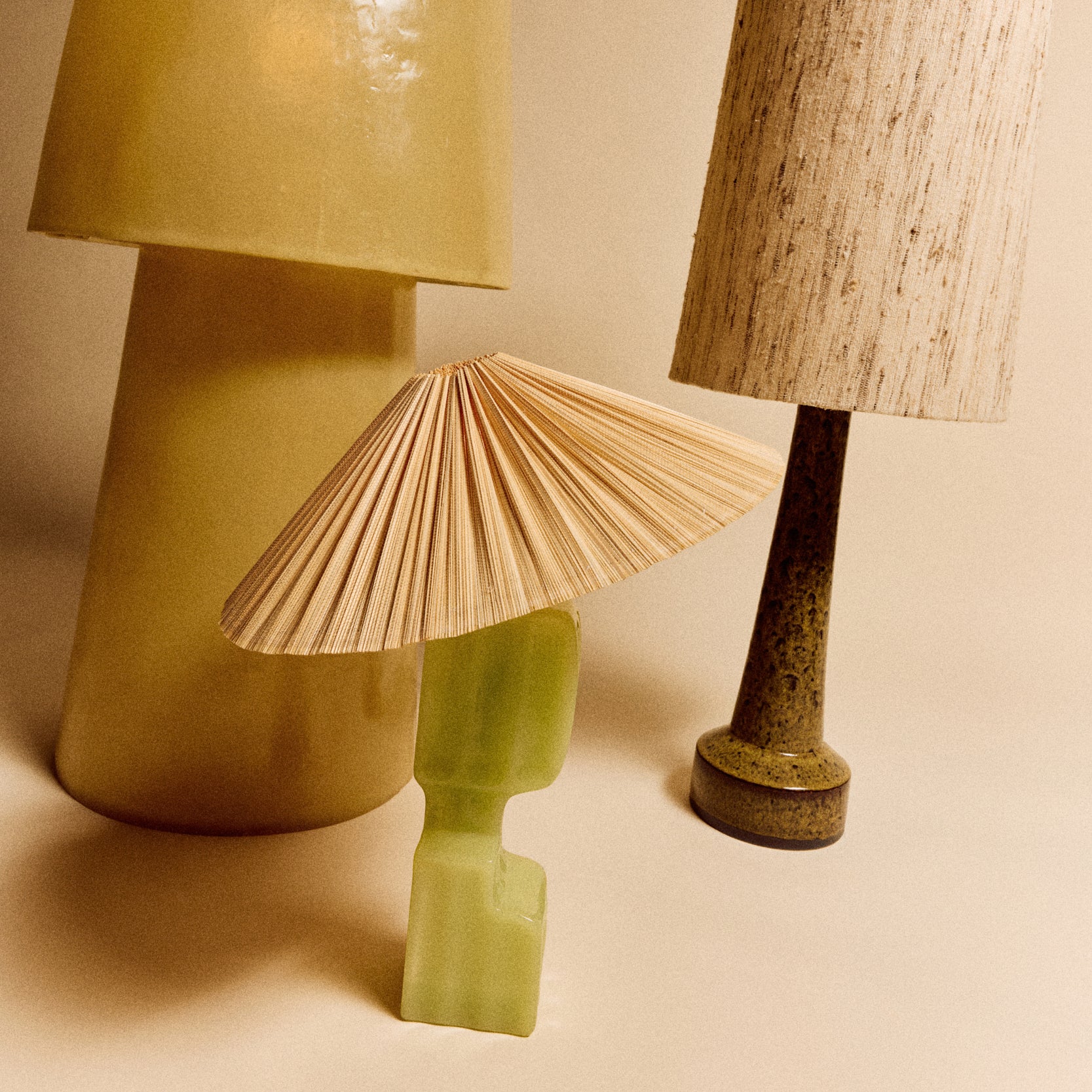 HKliving Plisse Lampenkap - Ivory