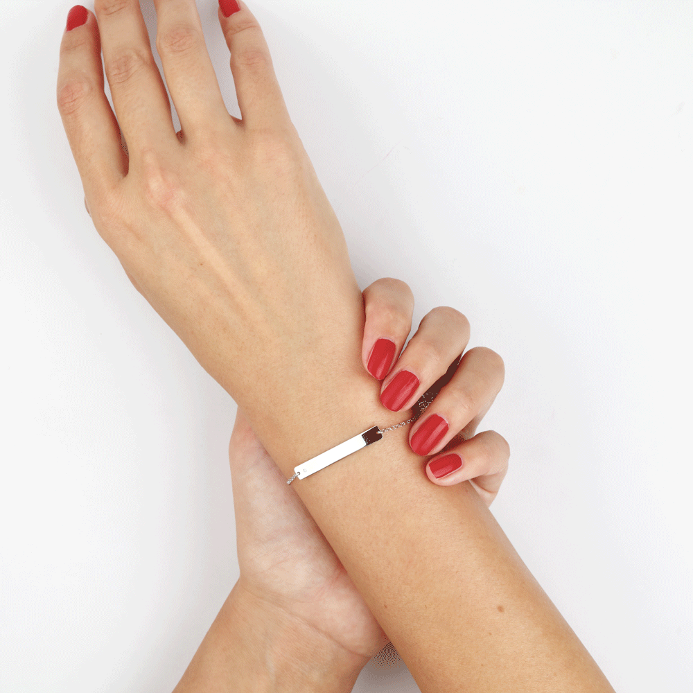 Bracelet Suzeanne Argent Blanc Oxyde De Zirconium