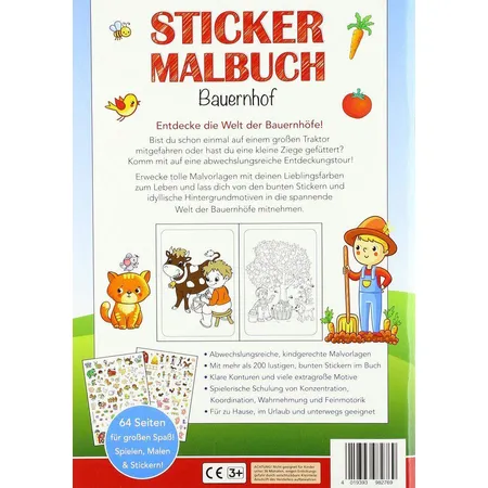 media Verlag Stickermalbuch: Bauernhof