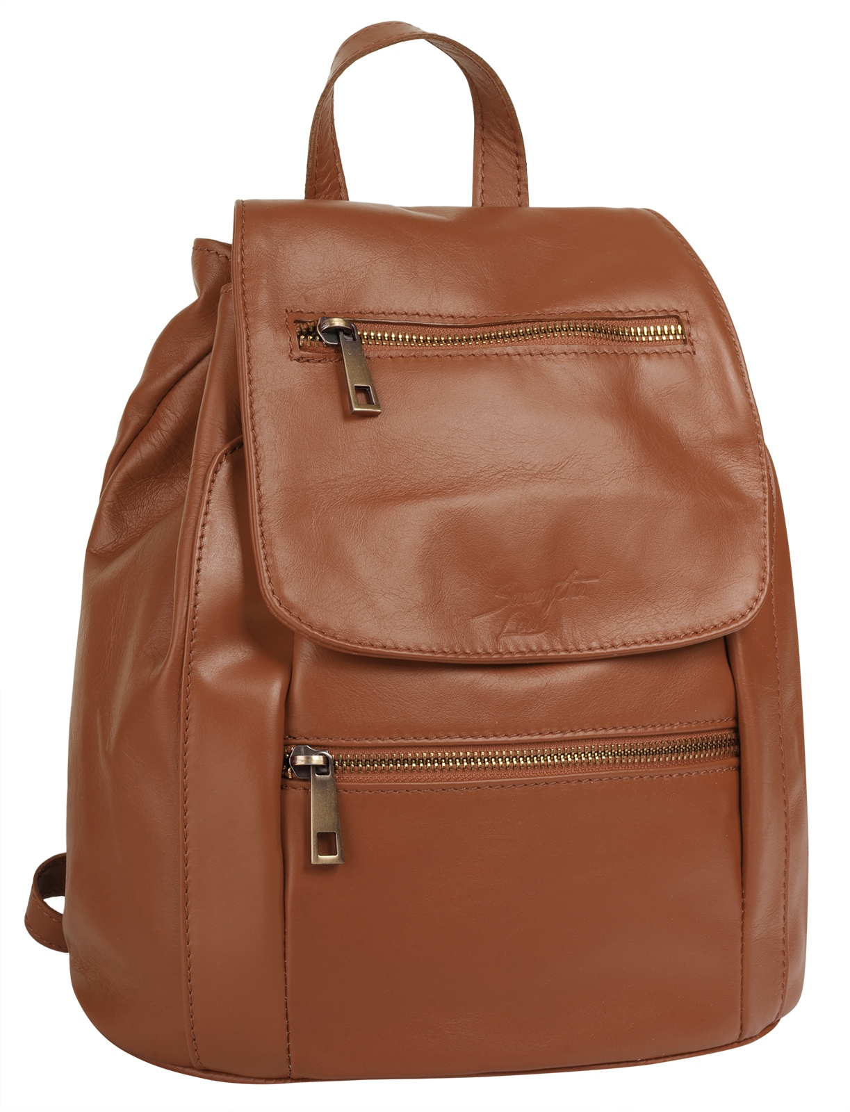 Samantha Look Cityrucksack echt Leder, Made in Italy