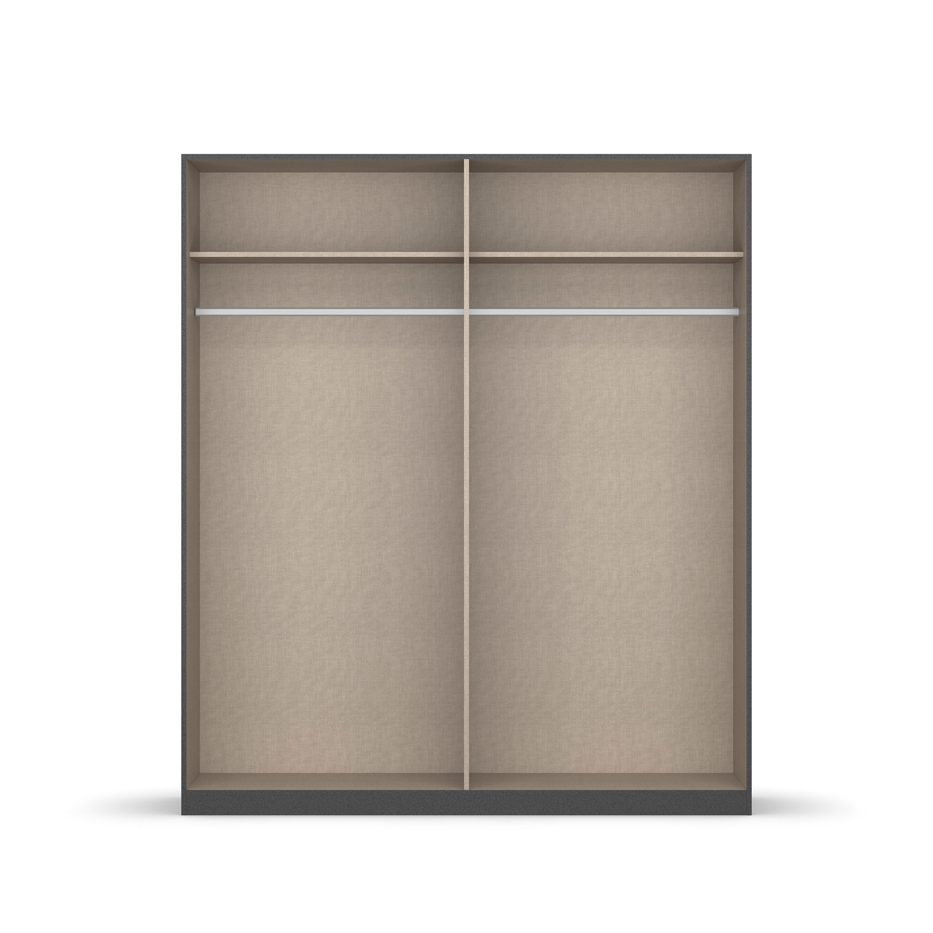 Drehtürenschrank - seidengrau - 181 cm