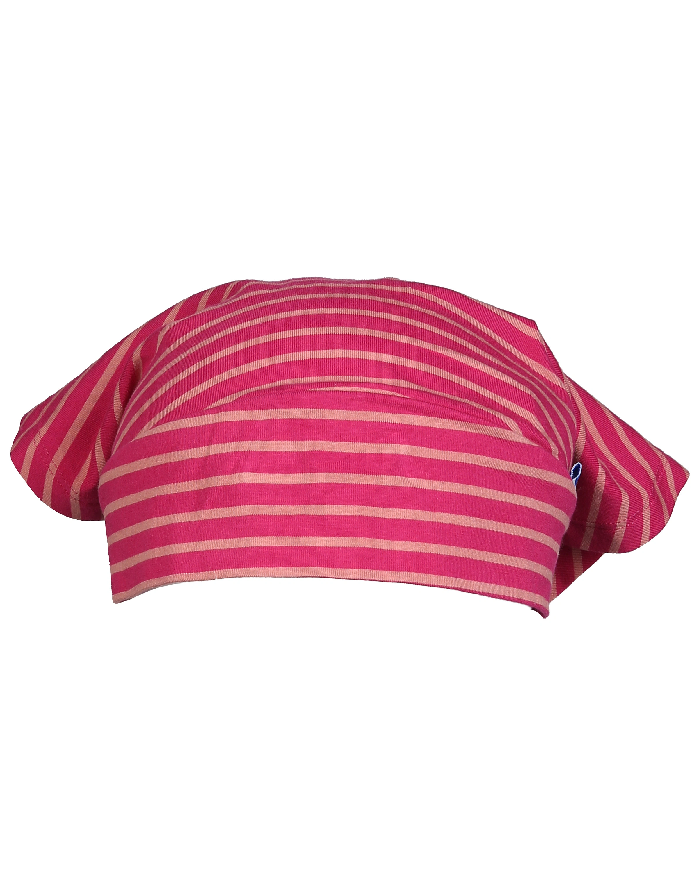 Jersey-Kopftuchmütze HUIVI STRIPES mit Gummizug in raspberry