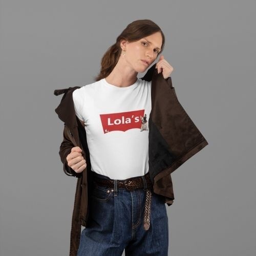 Camiseta Levi's unissex, personalizável, branca