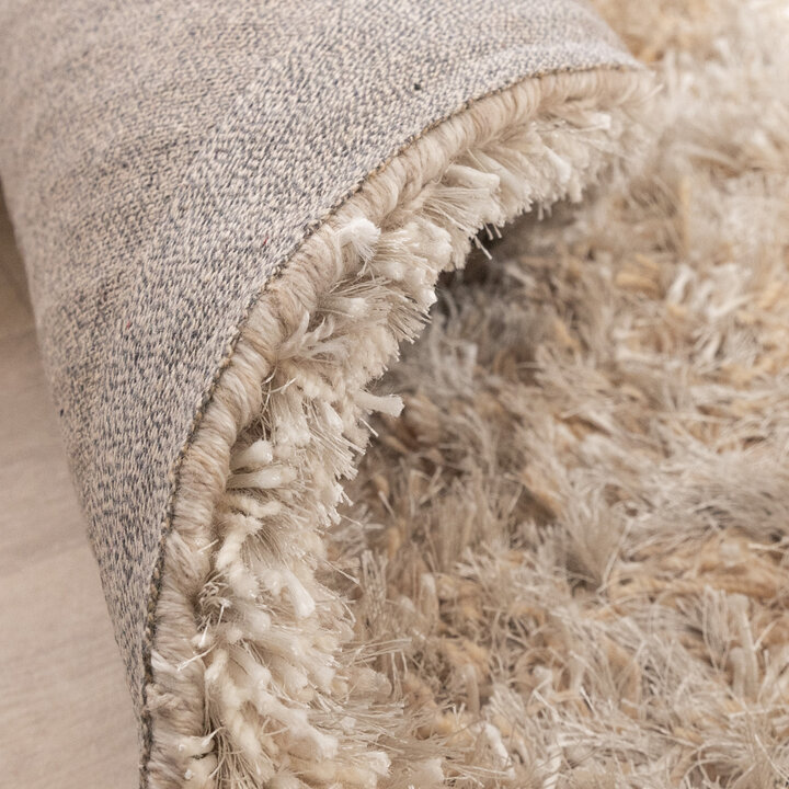 Rond shaggy vloerkleed - Grace Wit | Vol vloerkleed!