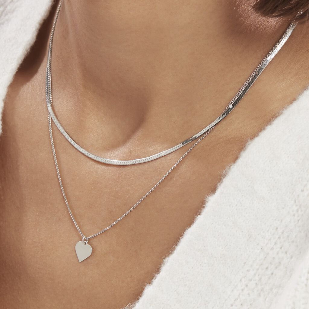 Collier Argent Blanc Sapphira