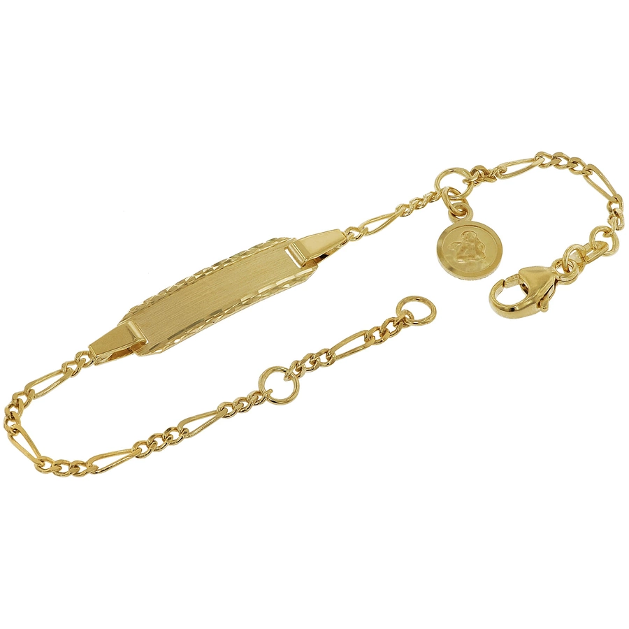 trendor Kinder Gravur-Armband Gold 333  8K Armband 14 cm gold