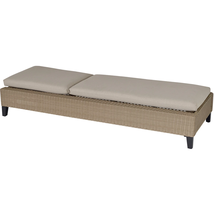 Outsunny Gartenliege mit Kissen beige, creme