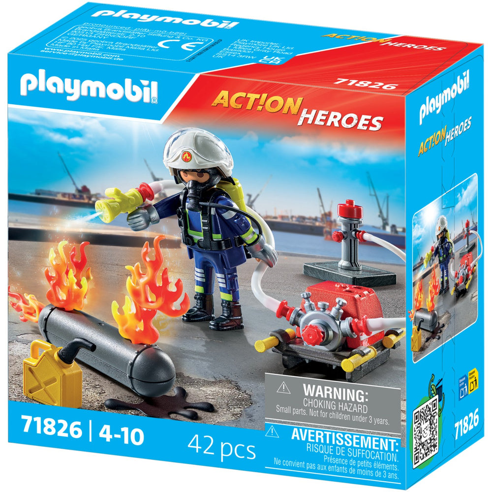 Køb Playmobil® Firefighter With Water Pump