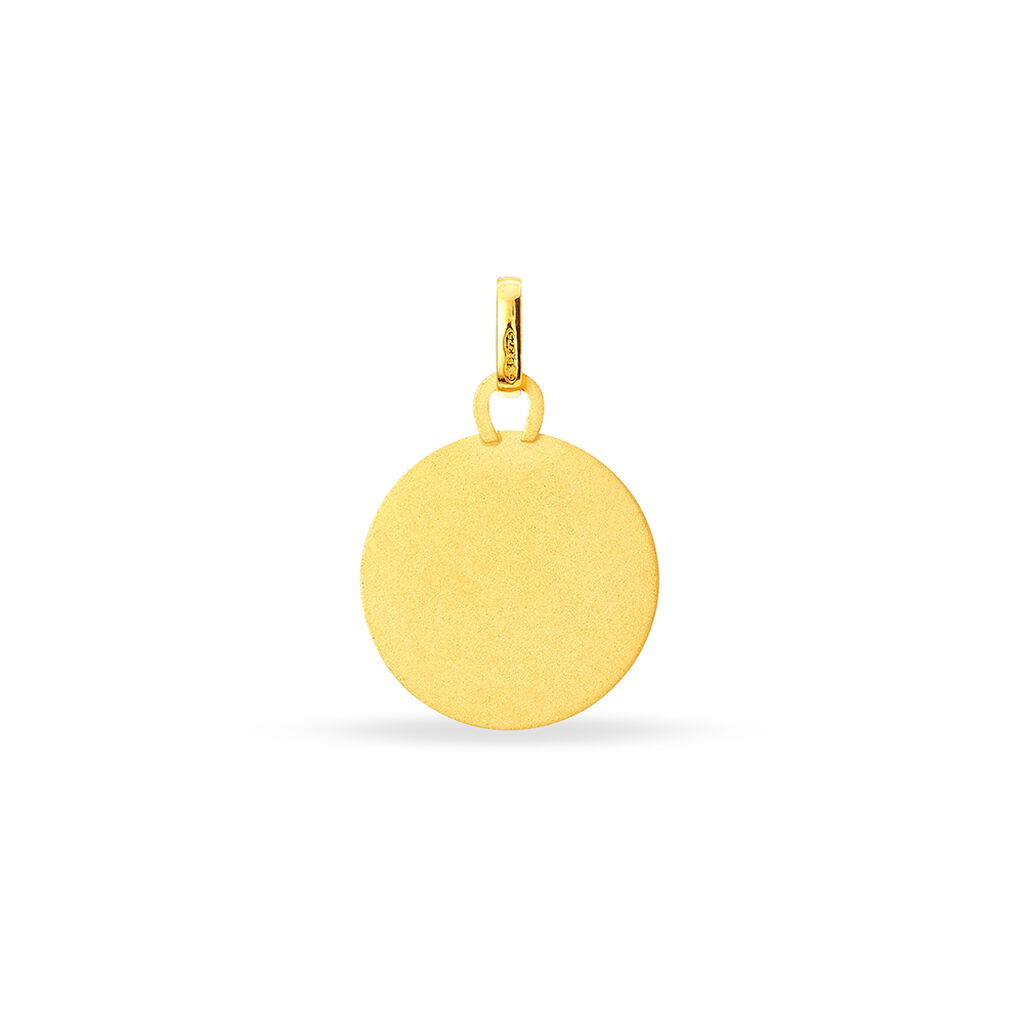 Pendentif Ange Rond Effet Diamante Or Jaune