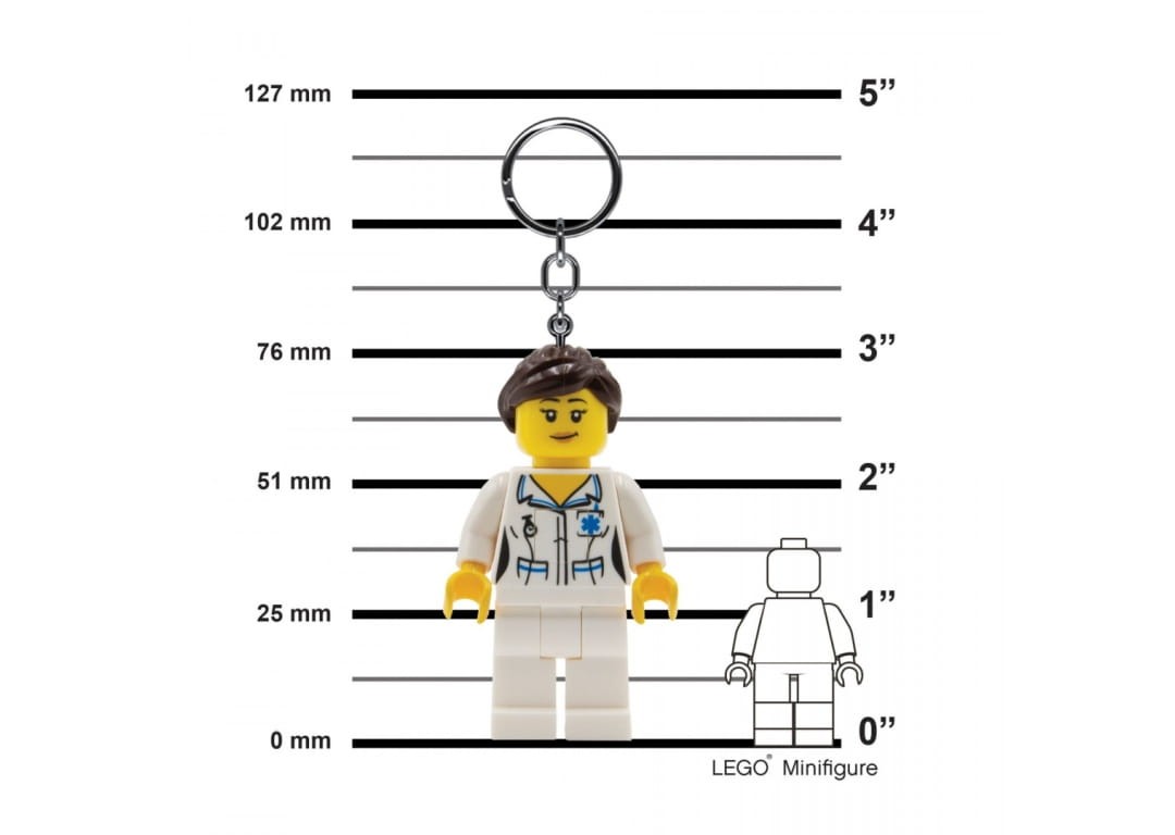 LEGO - Nøglering m/LED - Sygeplejerske
