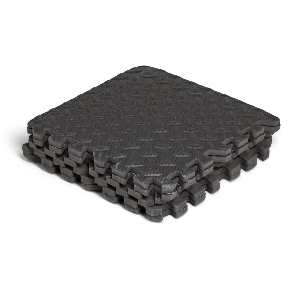 Lot de 6 dalles de sol mousse eva noir 30x30cm