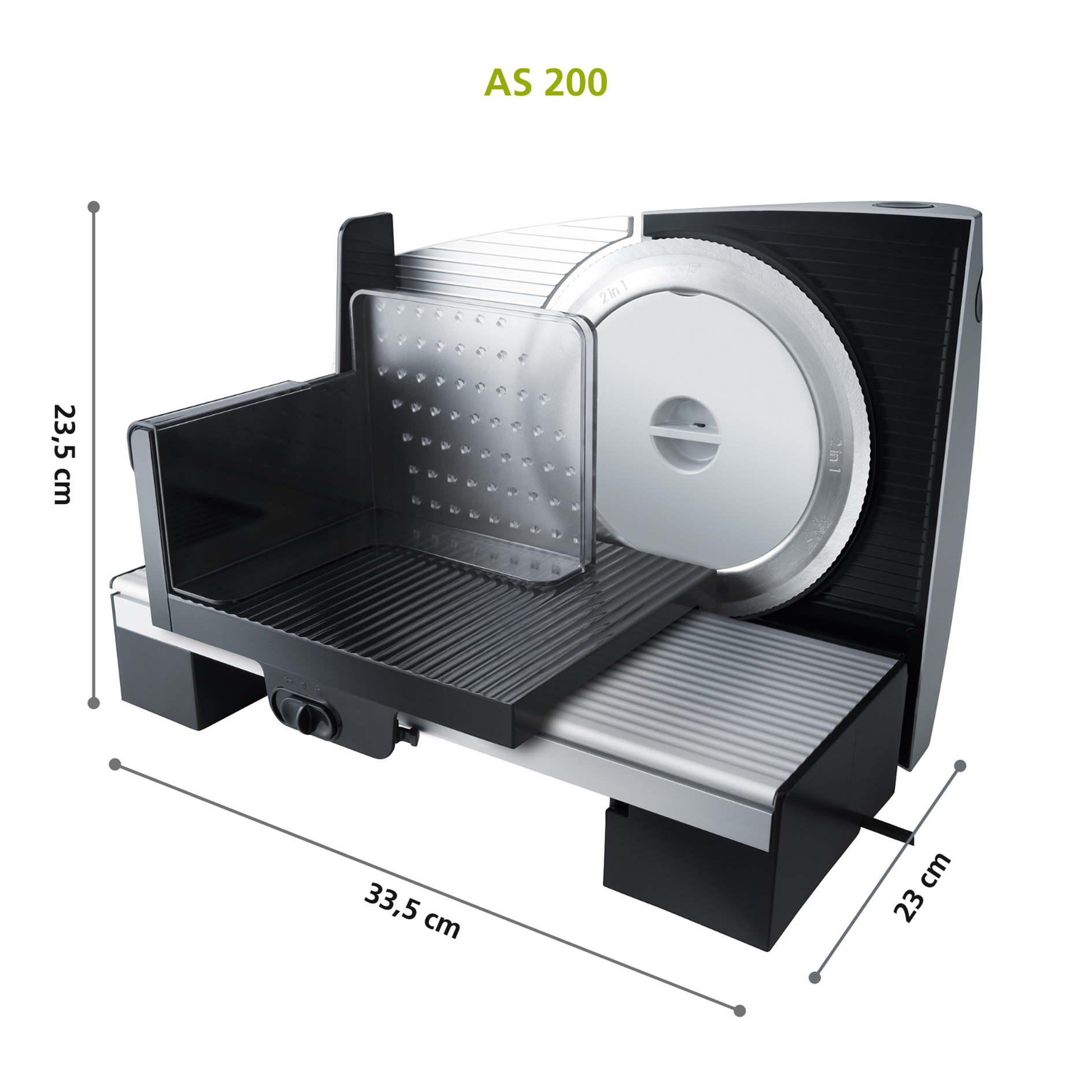 STEBA Allesschneider AS 200 - schwarz-silber - 110 Watt