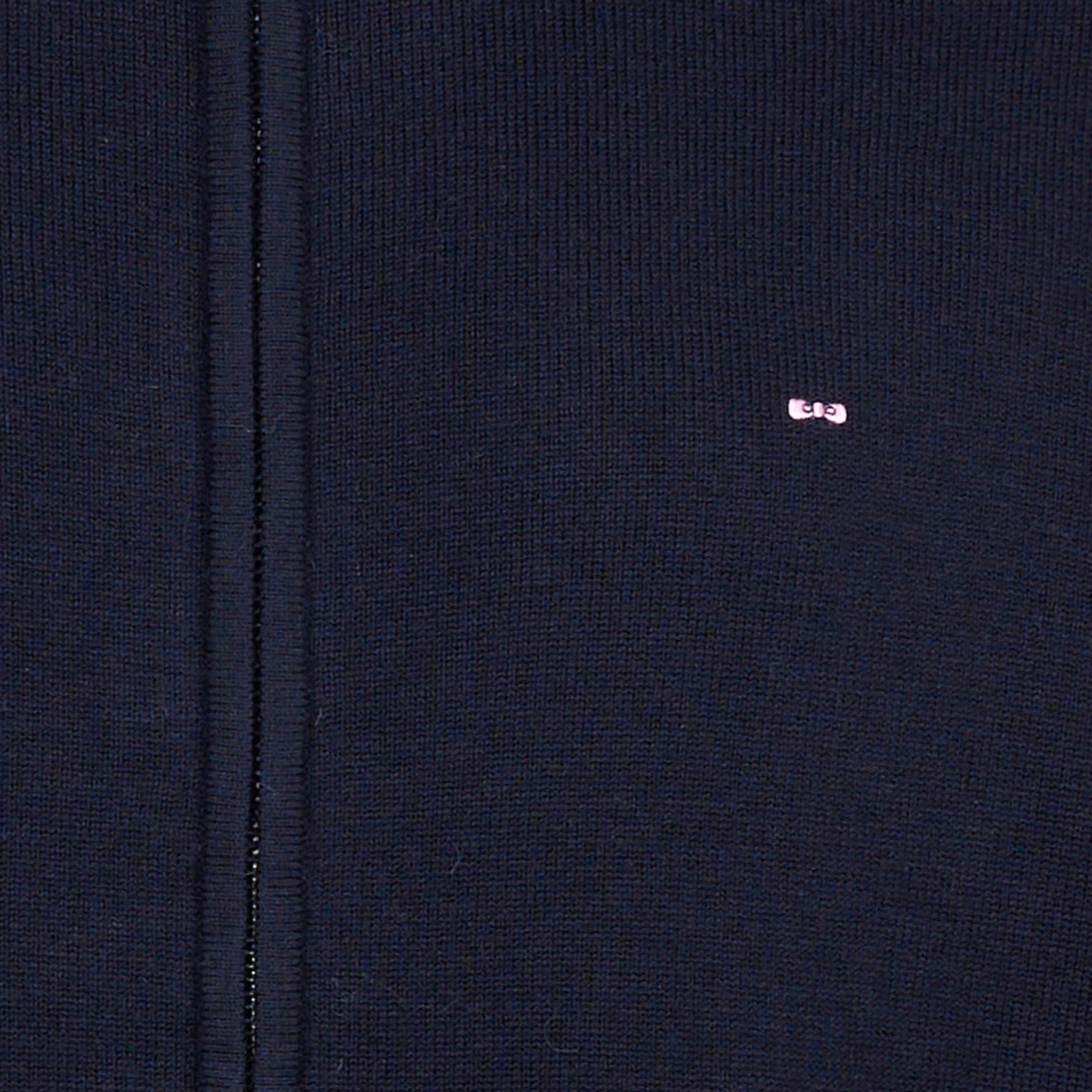 Gilet zippé regular en laine et coton | Bleu