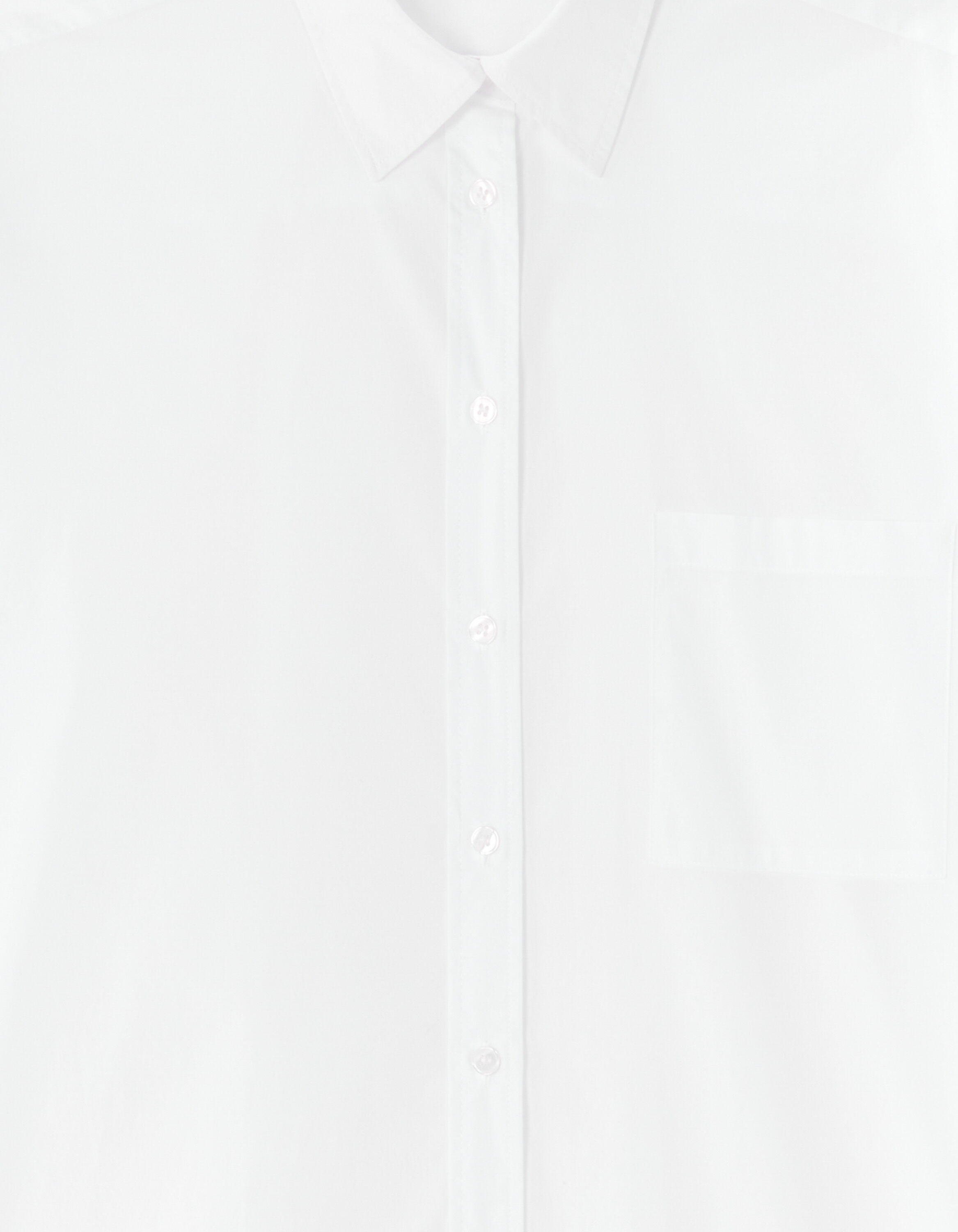 Chemise oversize 100% coton - blanc