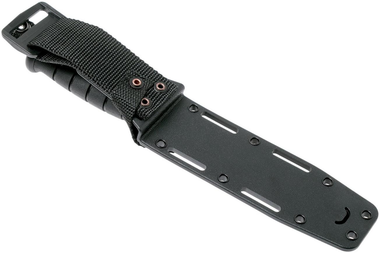 KA-BAR Short 1259 deels gekarteld, vaststaand mes, kunststof foedraal