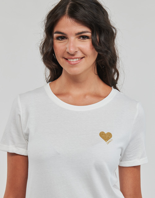 Only - ONLKITA S/S LOGO TOP - Blanc