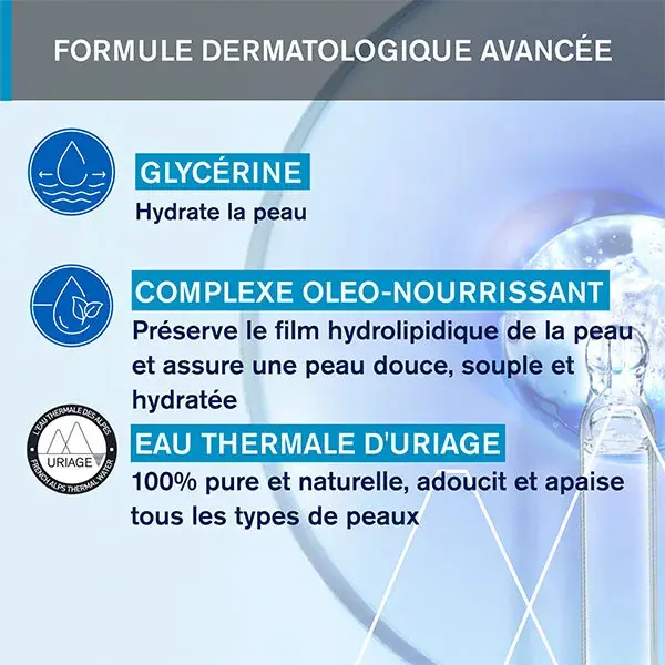 Creme sólido de limpeza e nutrição Uriage para rosto e corpo 125g