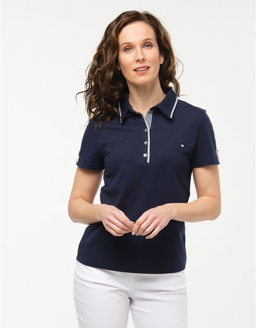 Polo coton marine