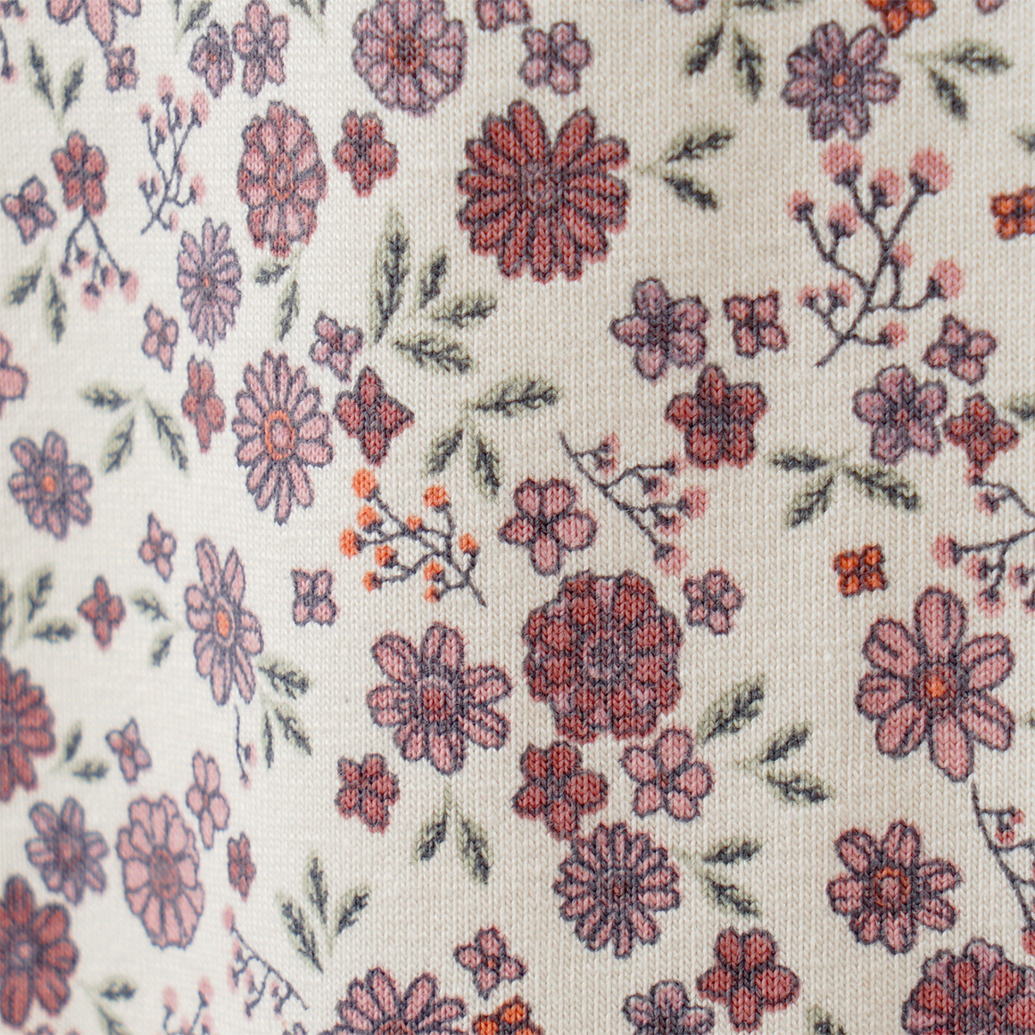 Topolino Pure Collection 2 Mädchen Langarmshirts mit Blümchen hellbeige / puderrosa