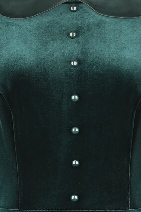 Robe Velours Col Satin | Voodoo Vixen Robe mi-longue