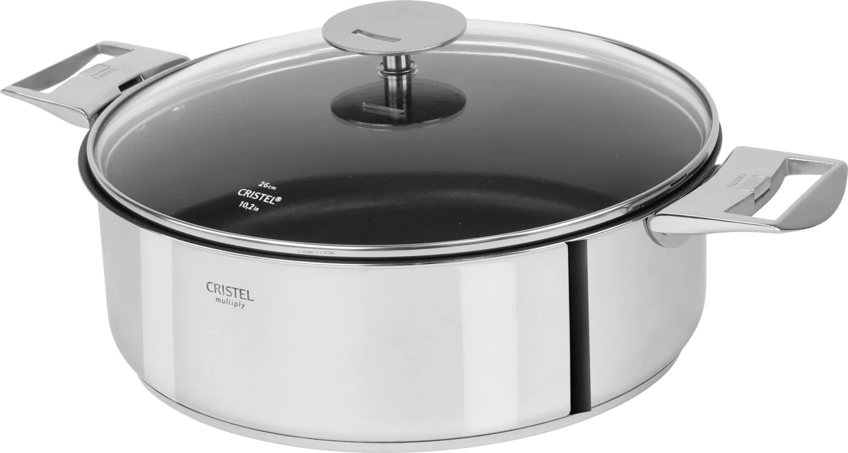 Sauteuse inox - anti-adhésif Exceliss Casteline amovible 26cm Cristel