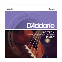 D'Addario EJ88C Nyltech snarenset voor concert ukelele
