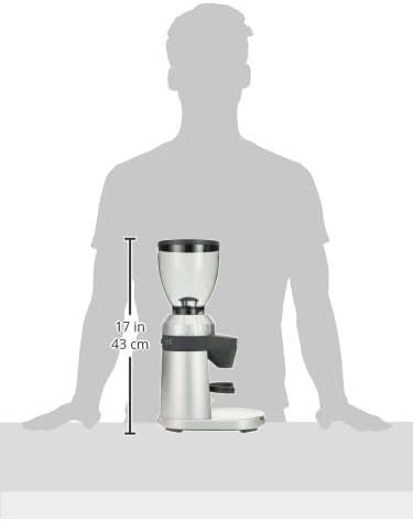 GRAEF CM800 - Elektrische Kaffeemühle, Aluminiumgehäuse, Bohnenbehälter 350 g, Edelstahl-Kegelmahlwerk, 40 Mahlgrade, Kaffeemühle Siebträger, Antistatik-Einsatz, Aluminium-Schaufelrad, 128 W, Silber