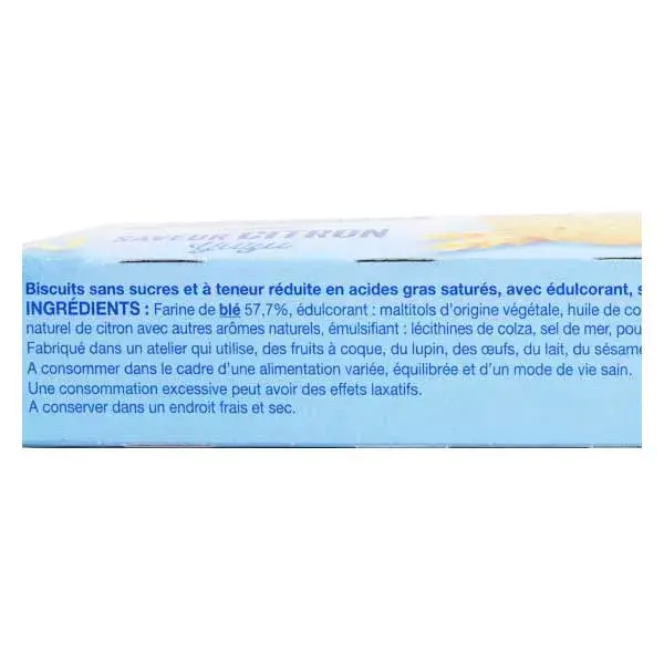 Biscoitos amanteigados sem açúcar Gerblé sabor limão e yuzu 132g