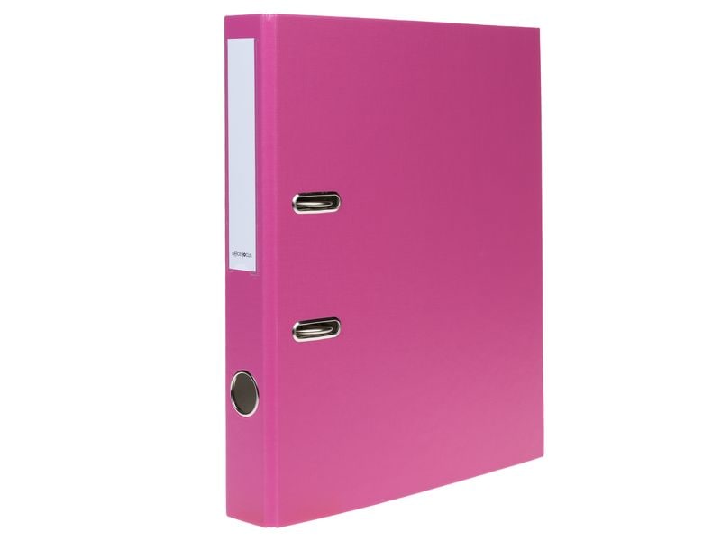 office focus Ordner A4 4 cm, Rosa A4-Ordner mit Rückenschild und Griffloch