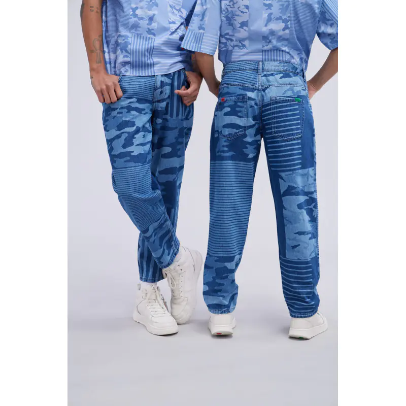 ORGANIC KICK BOYFRIEND JEAN CAMOUFLAGE PANTALON Coton biologique No Gender