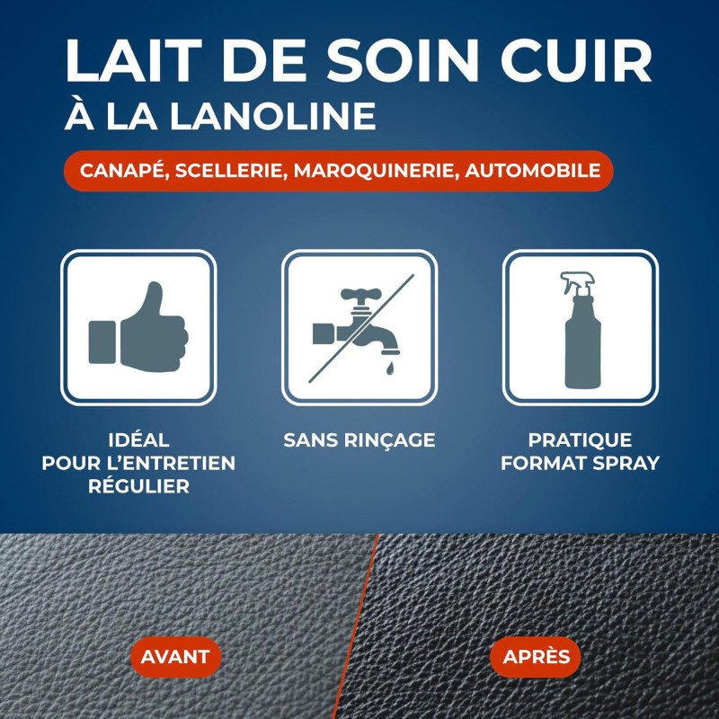 Lait de soin cuir - 500 mL